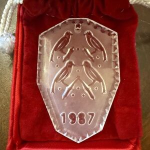 Brand New WATERFORD Crystal Vintage Ornament with 4 Calling Birds